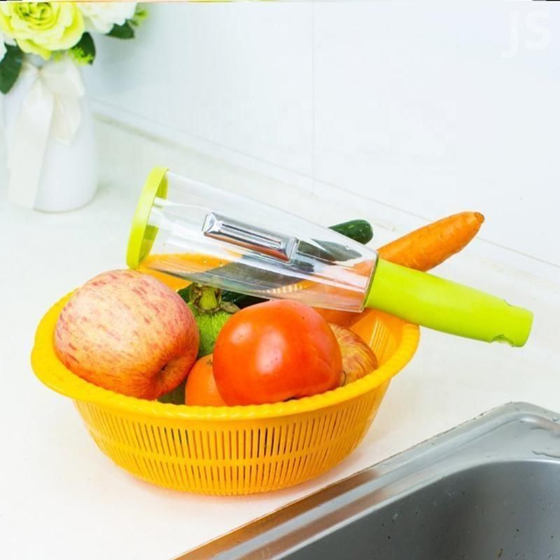 Smart Multifunctional Vegetable & Fruit Peeler with Built-in Container – Stainless Steel Blade, Compact Design