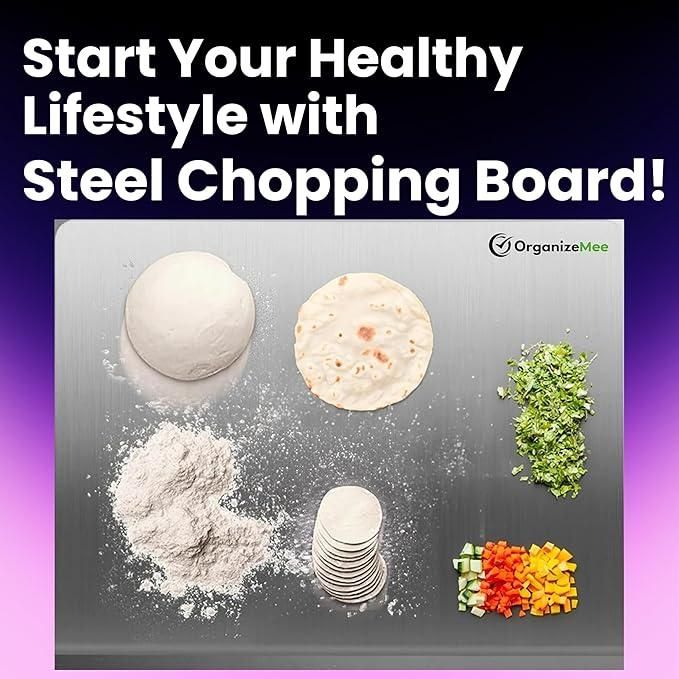 Premium Stainless Steel Chopping Board – Heavy-Duty, Rust-Resistant, Hygienic Prep Surface