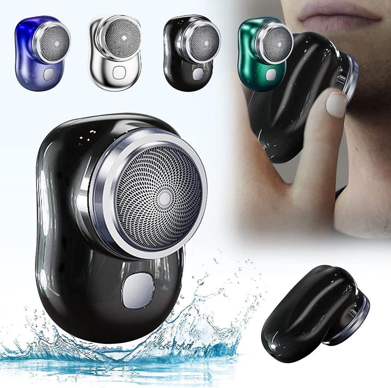 Mini Electric Shaver for Men – Portable USB Rechargeable Beard Trimmer with Dual Ring Blades