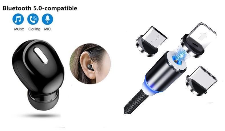 X9 Mini 5.0 Bluetooth Earphone with 3 in 1 Magnet Cable