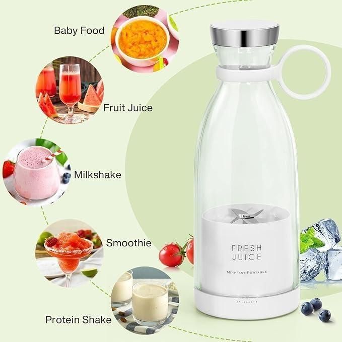 Travel Portable Mini Juice Blender – USB Rechargeable, Compact & Lightweight for On-the-Go Smoothies