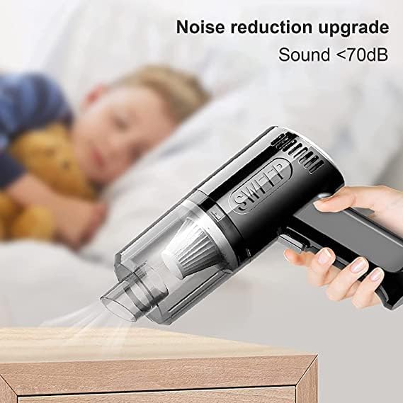 Handheld Wireless Rechargeable Vacuum Cleaner – 2-in-1 Cyclonic Suction & Air Duster with LED Light